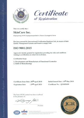 ISO 9001 Certificate